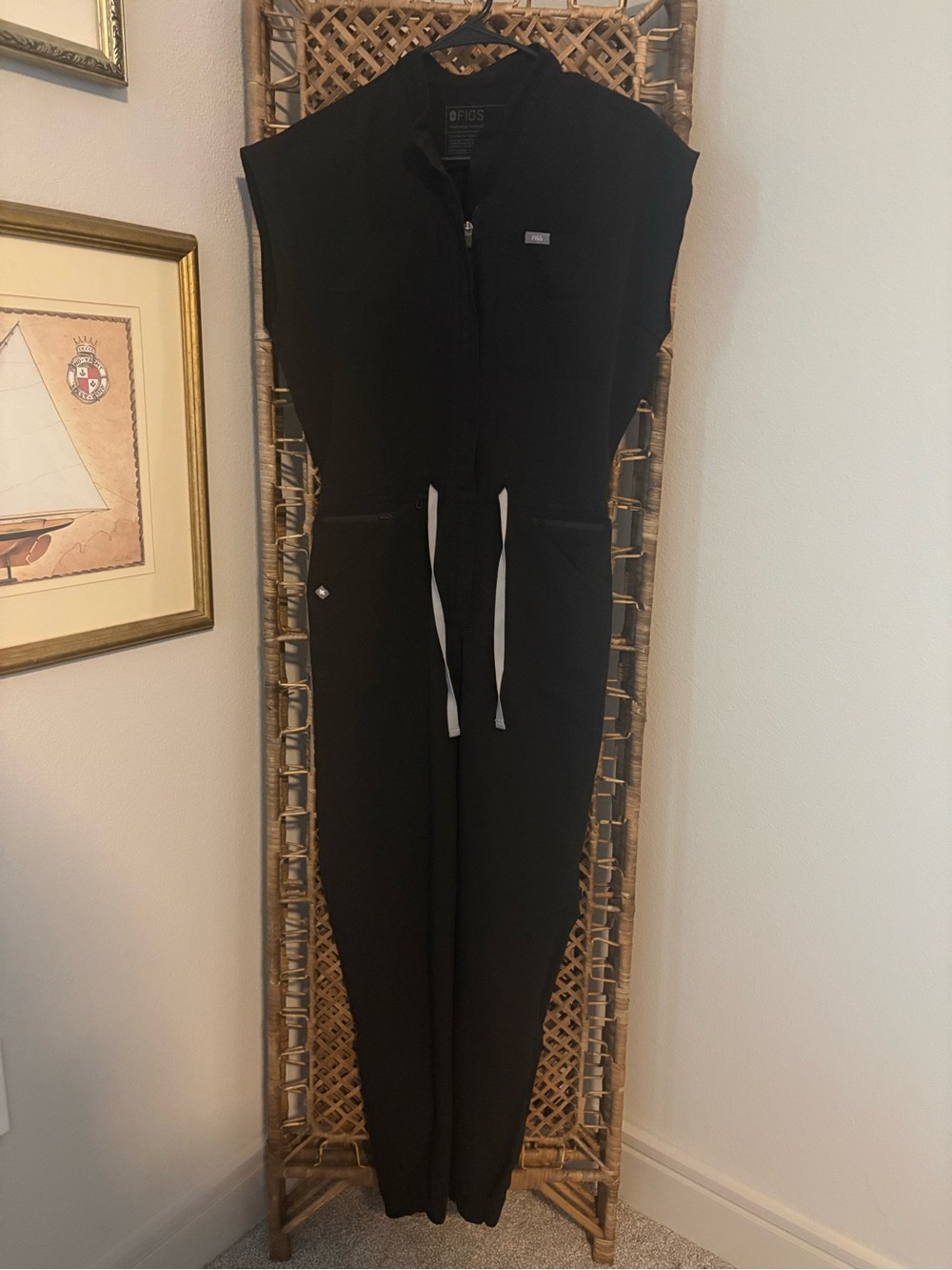 FIGS Black Rafaela jogger jumpsuit